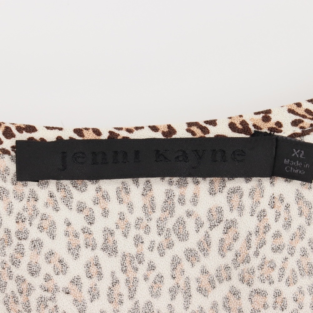 Jenni Kayne Leopard Print Maxi Slip Dress Womens Size XL Quiet Luxury V-Neck - Picture 6 of 9